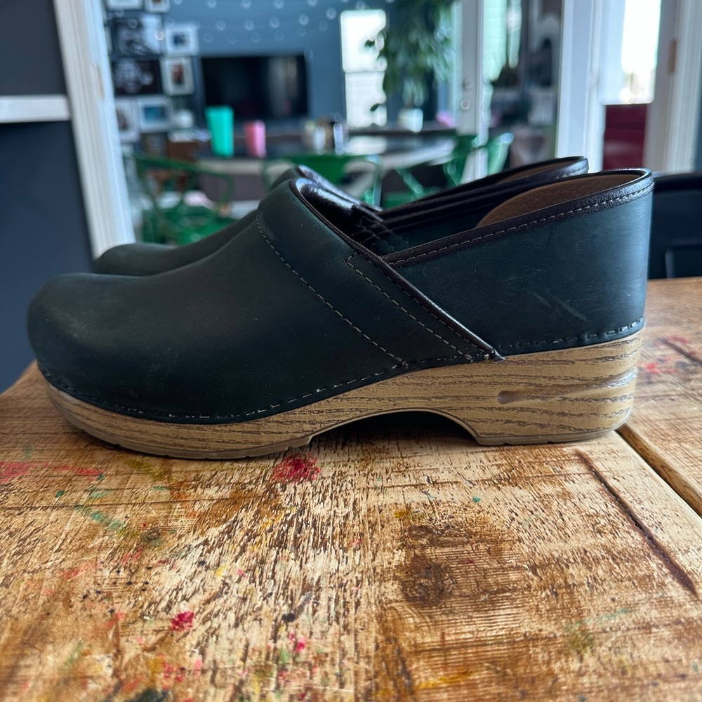 leather clog Dansko